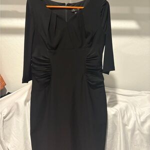 Adrianna Papell Black Long Sleeve Dress